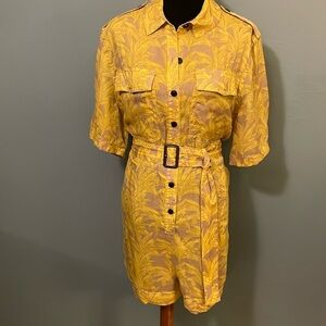 Banana Republic lined romper with pockets